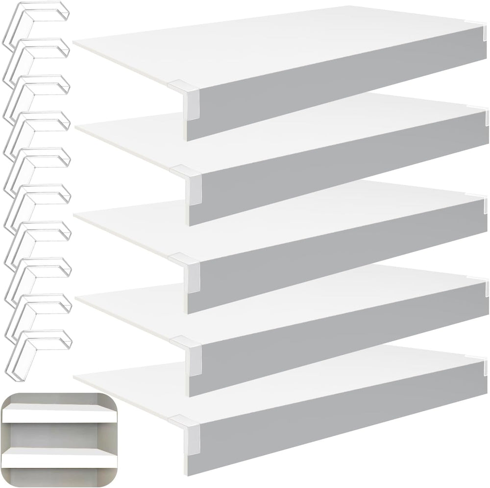 5 Pcs Wire Rack Covers, 36x16x2 in PVC Wire Shelf Cover for Pantry, Removable...