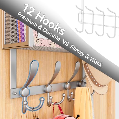 Kaiferty Over The Door Hooks Organizer, Coat Rack Over The Door Storage Hange...
