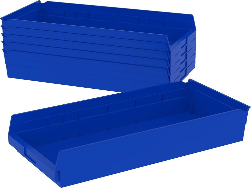 Akro-Mils 30174 Heavy Duty Plastic Shelf Bins, 24"x 11"x 4", B...