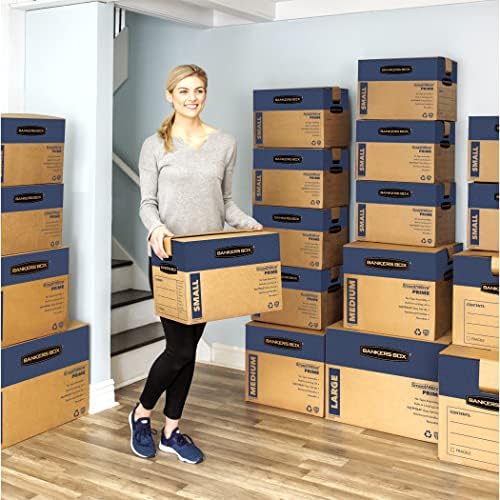 Bankers Box 10-Pack Small Prime HD Moving Boxes with Reinforced Handles