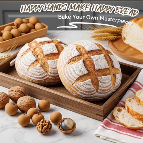 Kikcoin 9" & 10" & 10" Banneton Bread Proofing Basket ...