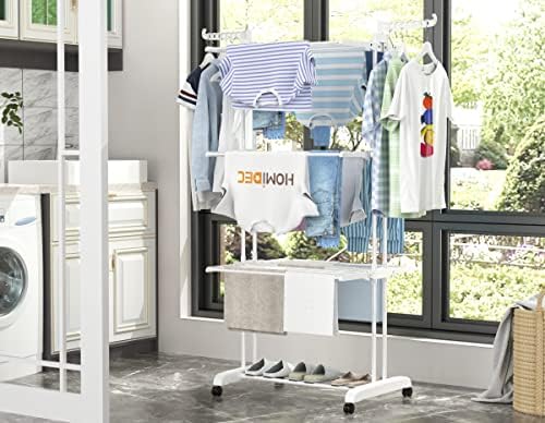 HOMIDEC Clothes Drying Rack, 4-Tier(67.7" H) Foldable Drying Rack Clothing