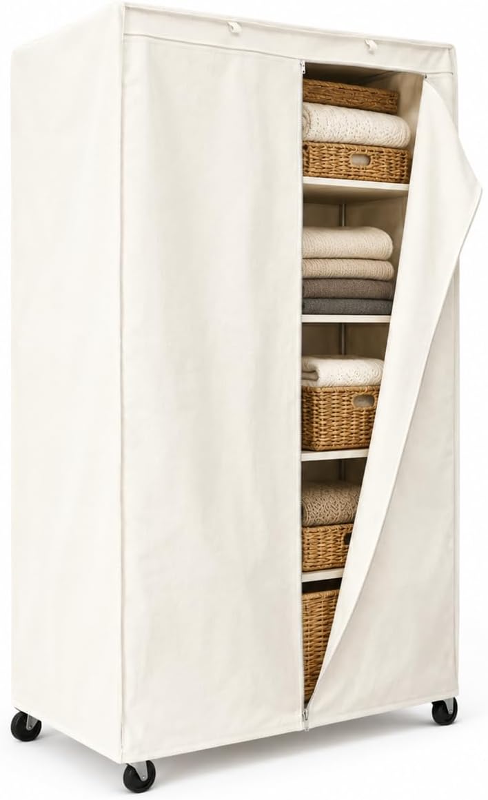 Formosa Covers Wire Rack Shelf Cover 48x18x72" – Off White COVER ONLY