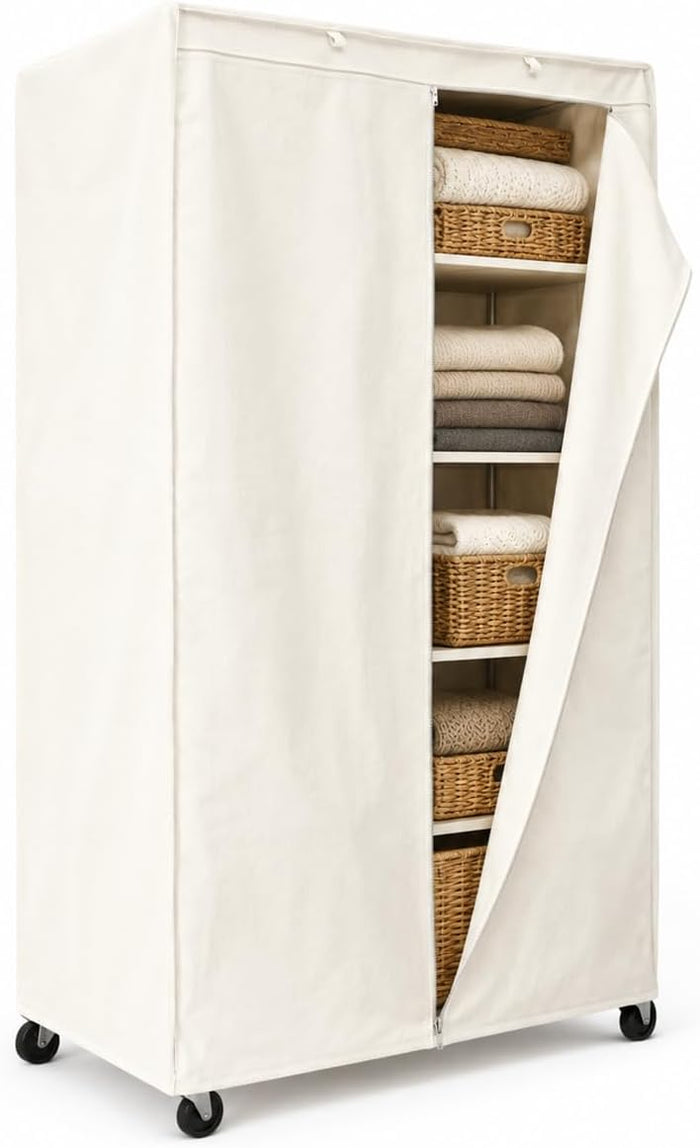 Formosa Covers Wire Rack Shelf Cover 48x18x72" – Off White COVER ONLY