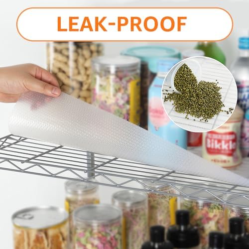 PABUSIOR Shelf Liner for 12 inch Wire Shelves: 11.5" W x 290" L Thi...