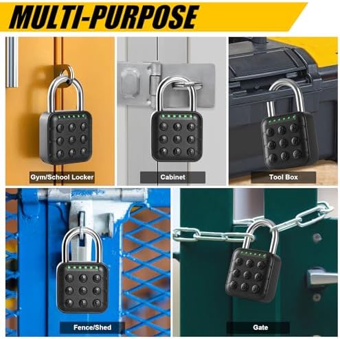 DELSWIN Combination Lock for Locker - 6-Digit Combo Lock Waterproof Smart Pad...