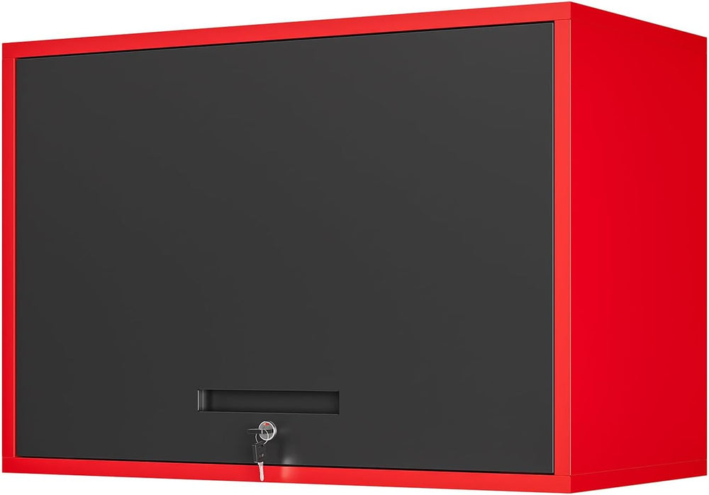 Yizosh Metal Garage Wall Cabinet with Doors and Shelves,Wall Mounted Metal St...