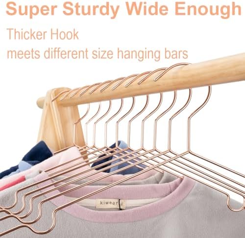 16.5" Rose Gold Copper Clothes Hangers - 30 Pack,Heavy Duty Strong Metal...