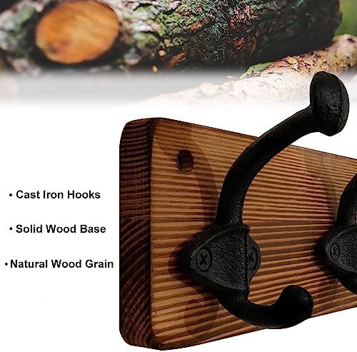WEBI Rustic Coat Rack Wall Mount,35.43" Long 8 Cast Iron Coat Hooks Wall...