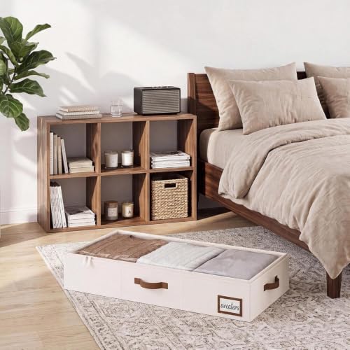 StorageWorks 6 Inch Low Profile Under Bed Storage Containers with Clear Lid