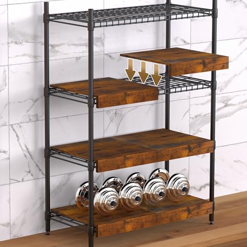 MyLifeUNIT Wire Shelf Covers, 8 PCS Wood Wire Rack Covers for Pantry, Closet,...