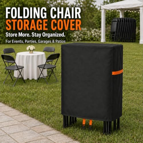 Folding Chair Storage Bag 3 Pack, Waterproof Cover, Holds 5 Chairs