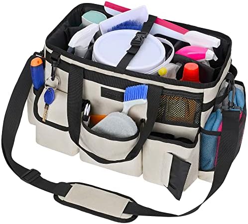 Cleaning Caddy Organizer with Handle - Large Caddy Bag for House & Bathro...