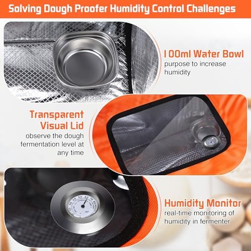 Bread Proofing Box with Heater, 41℉-122℉ Temperature and Timer Controller