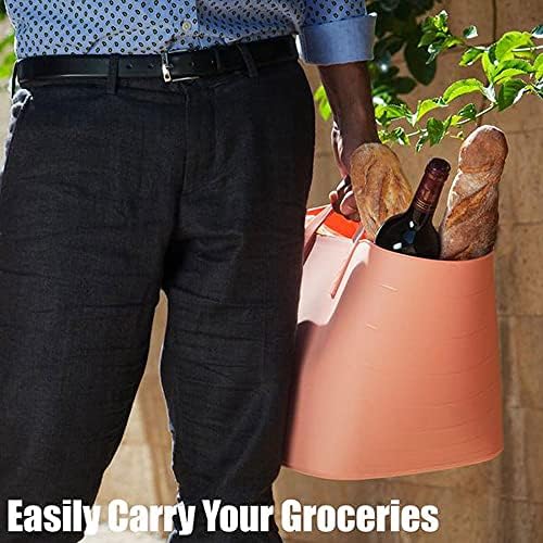 Life Story 6 Pack Flexi Tub Basket, 6.6 Gal Plastic Storage Totes, Black
