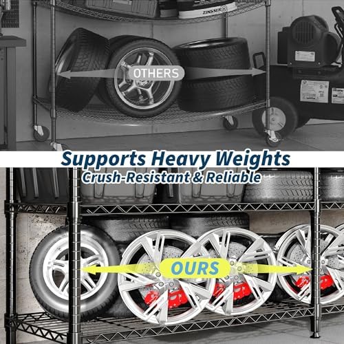 Takywep 60" w Wire Shelving 1060LBS Heavy Duty Metal Rack