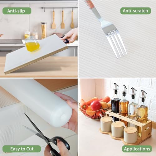 Shelf Liners 19 inch x 20 ft Shelf Liners for Kitchen cabinets nonstick Linin...