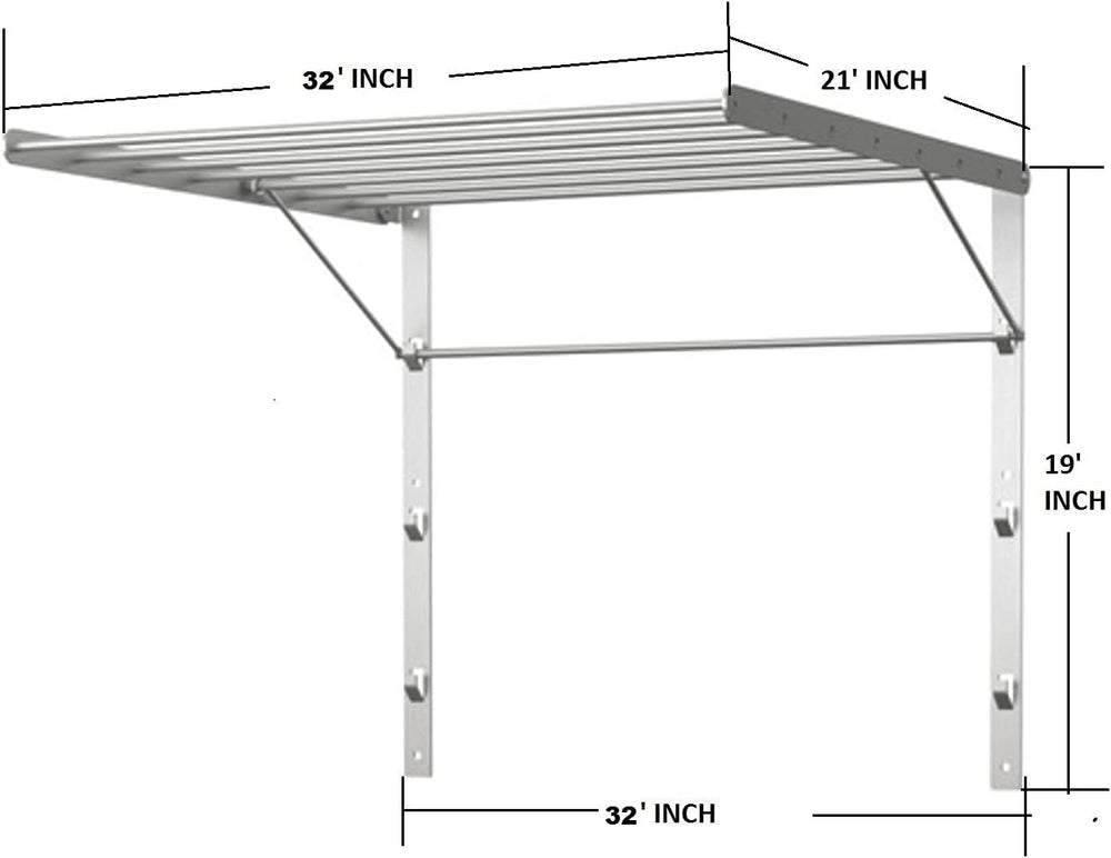 Wall Mounted Clothes Drying Rack - Stainless Steel Collapsible Laundry Rack -...