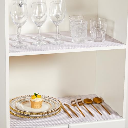 Shelf Liner for Kitchen Cabinets and Drawers, White, 10" x 240"