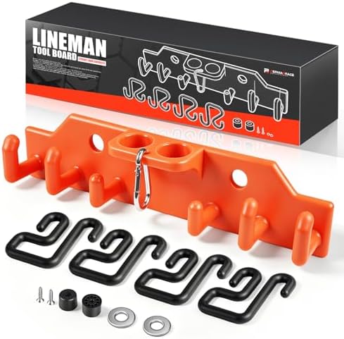 Lineman Bucket Truck Tool Board Hook Organizer,4 Mount Hooks (2×3" &...