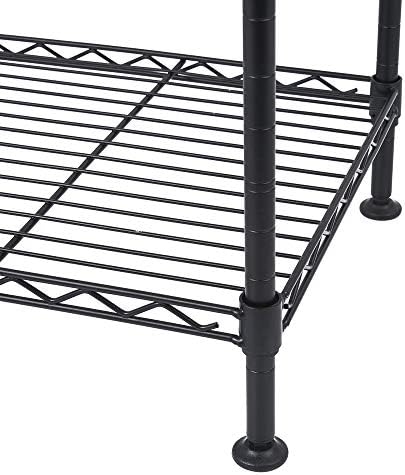 Metal Storage Shelf, Garage Storage Organization Wire Rack, Adjustable 4 Tier...