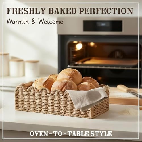 CubesLand Bathroom Basket Organizer, Toilet Tank Paper Storage Baskets 2PK