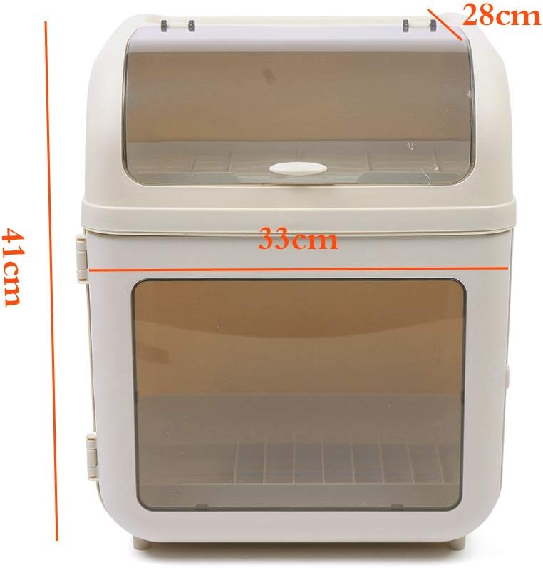 Dish Drying Rack and Drain Board with Lid Cover, Bottle Dryer Holder with Pot...