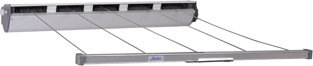 Household Essentials Steel and Aluminum 5‑Line Retractable Wall‑Mounted Dryer...
