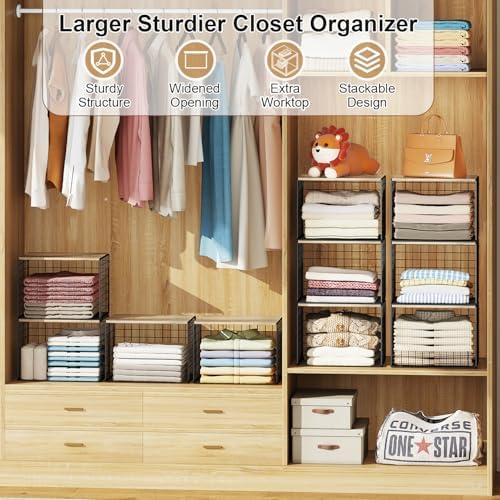 Widened and Heightened Large Capacity Closet Organizers And Storage Shelf