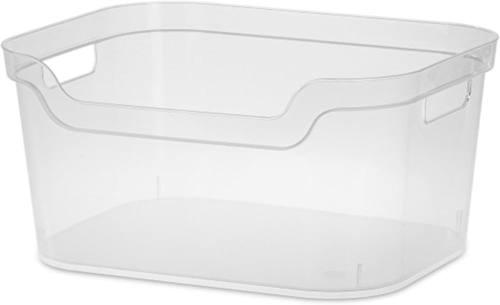 Sterilite Large Open Bin, Clear Plastic Organizing Container, 24-Pack