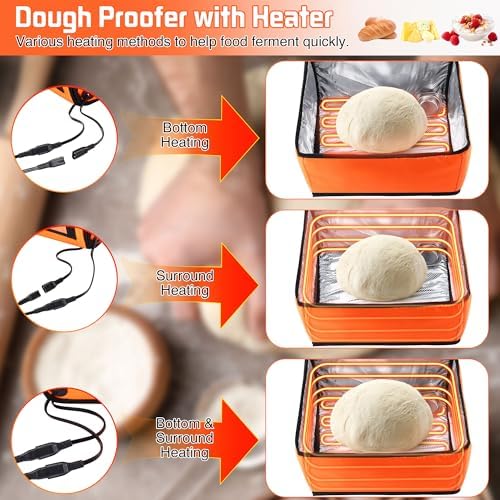 Bread Proofing Box with Heater, 41℉-122℉ Temperature and Timer Controller