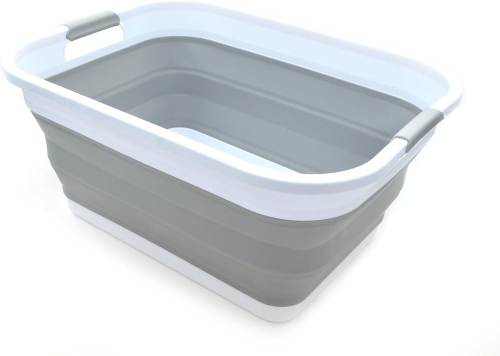 SAMMART 41L (10.8 gallon) Collapsible Plastic Laundry Basket-Foldable Pop Up ...