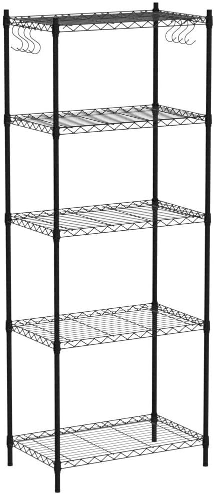 EZPEAKS 5-Shelf Shelving Unit with Shelf Liners Set of 5, NSF Certified, Adju...