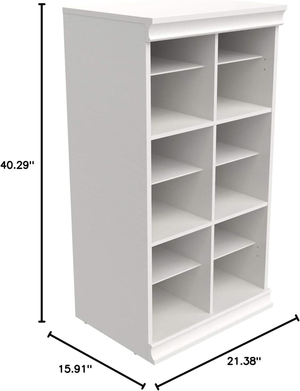 ClosetMaid Modular Storage Shelf Unit with 12 Adjustable Shelves & Divide...
