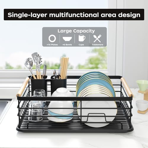 Small Dish Drying Rack, Black