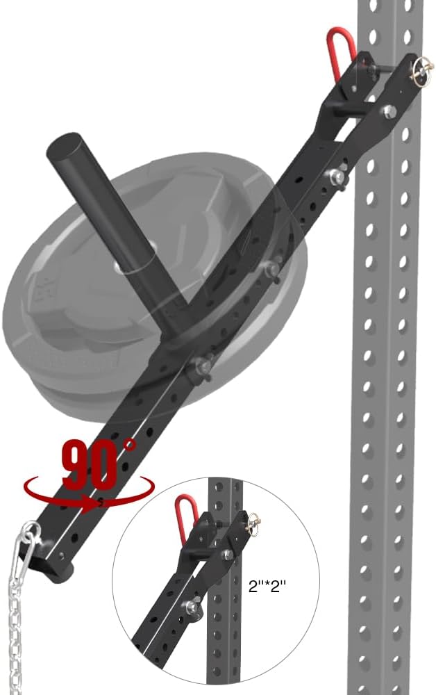 Adjustable Length Belt Squat Attachment for All Power Racks