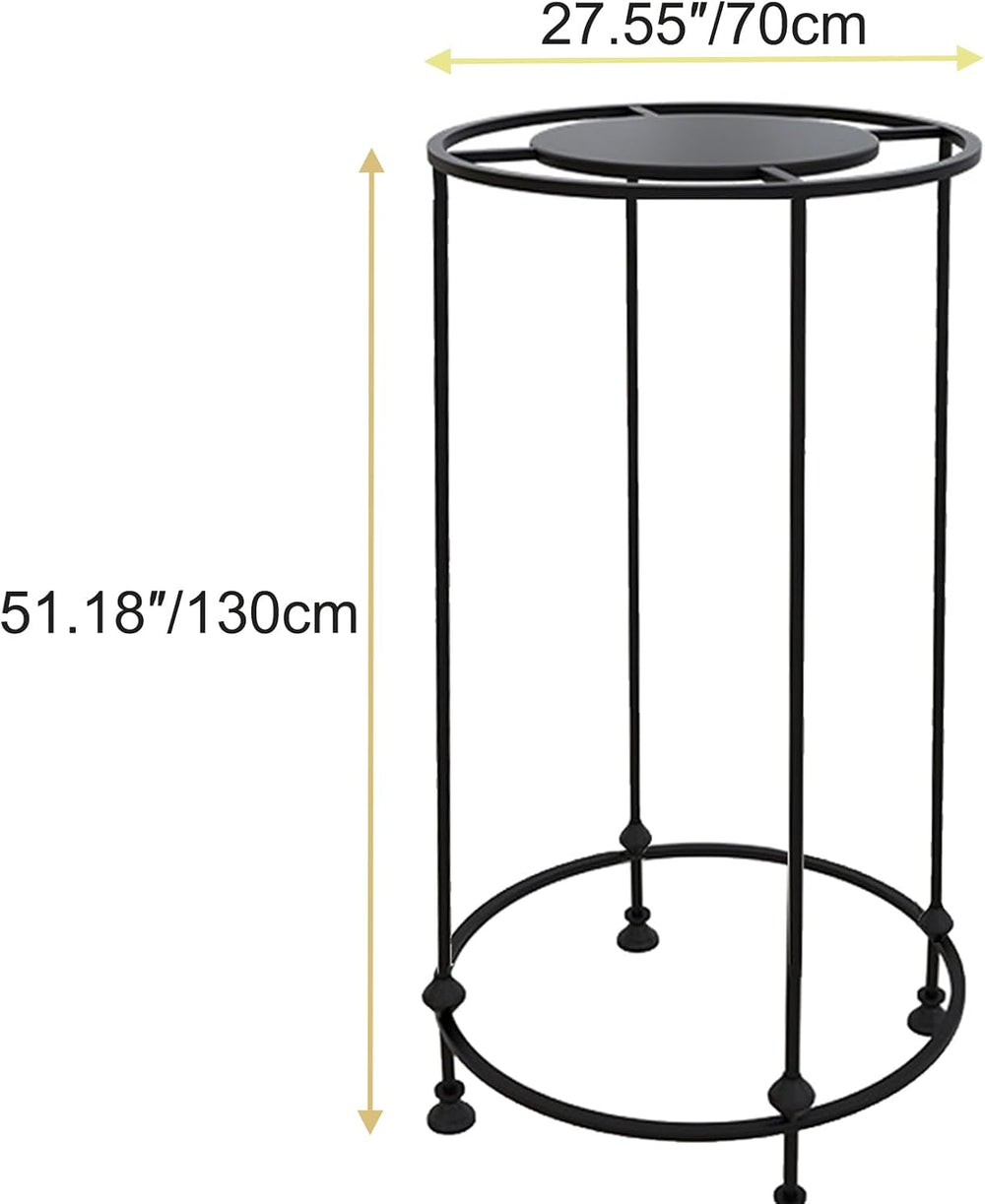 Round Clothing Rack, Floor Standing Garment Display Retail Rack with Topper