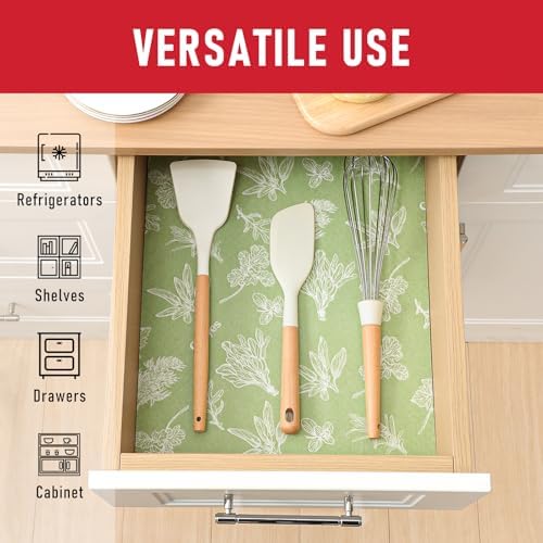 Cooyes Drawer & Shelf Liner for Kitchen Cabinets, Breathable Cloth Materi...