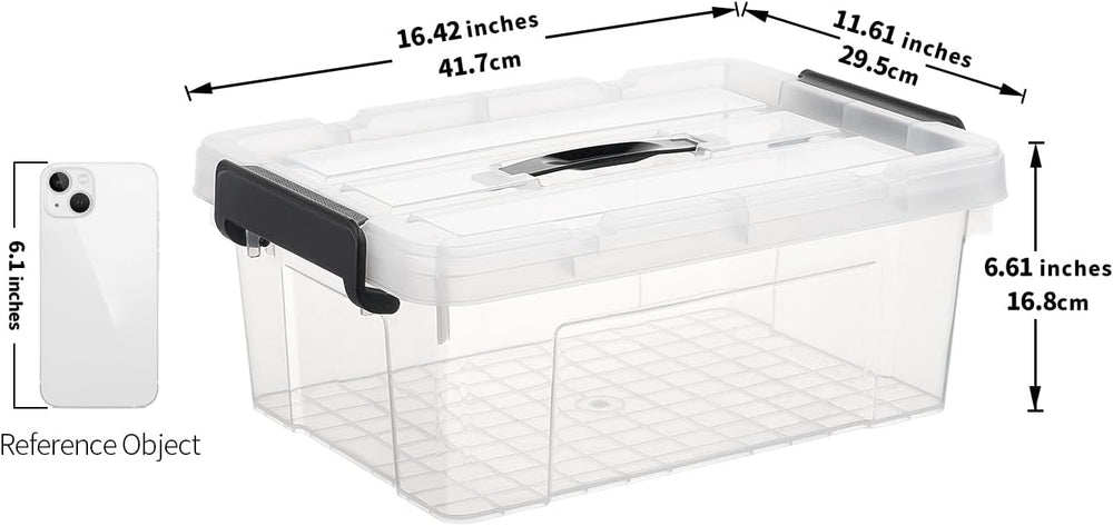 Cetomo Lidded Storage Bin with Handle, Storage Bins with Lid, Organizing Cont...