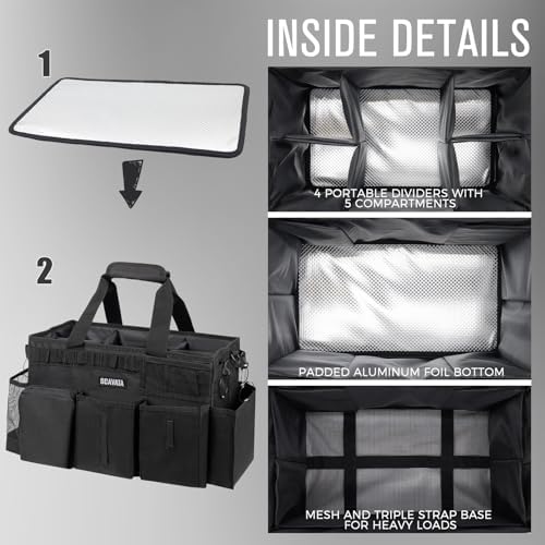 SCAVATA Wearable Cleaning Caddy Bag, Supplies Organizer with Handle & Sho...