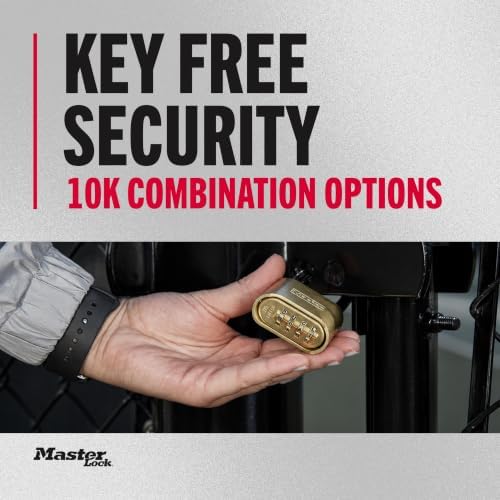 Master Lock Combination Padlock Outdoor Brass Long Shackle 2-Pack 175LHEC2