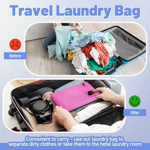 Zhehao 10 Pack Laundry Bags 27" X 40", Heavy Duty Handles, 10 Colors