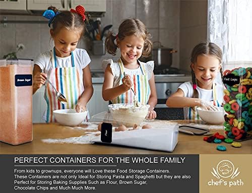 Chef's Path - Kitchen Storage Box Set - 8 Airtight Food Jars for Storing ...