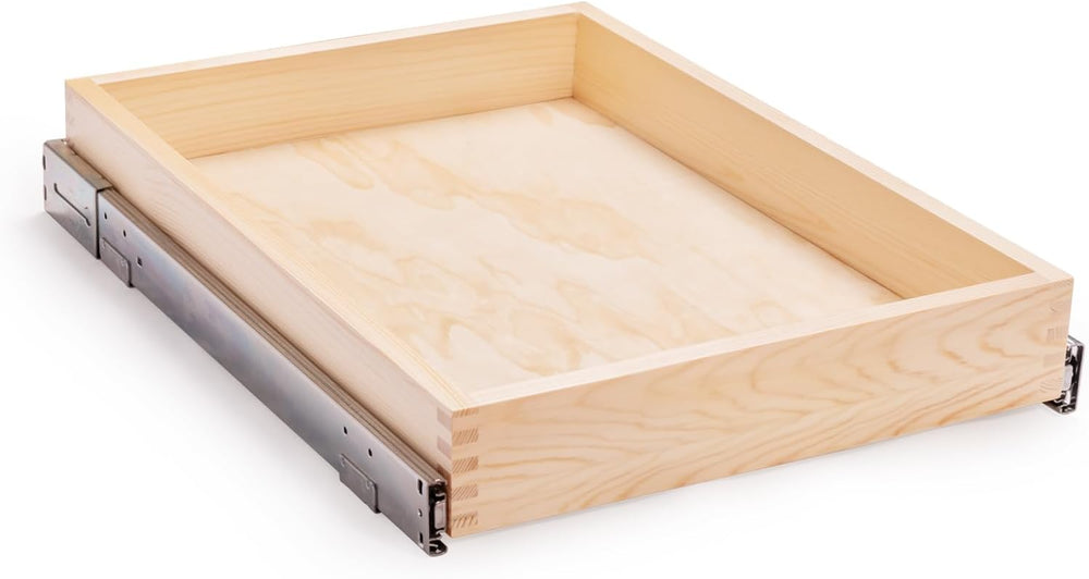 20”W x 21”D x 3”H Soft Close Slide Out Wood Drawer Organizer for Kitchen, (Ca...