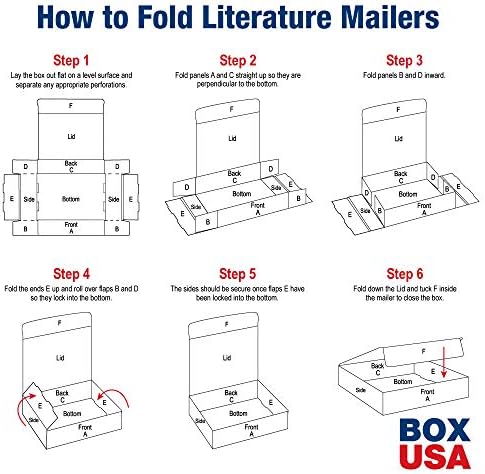 Box USA Literature Mailers 8"L x 8"W x 2"H 50-Pack, Cardboard ...