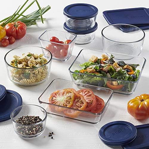 Anchor Hocking 16 Piece Glass Storage Containers with Lids (8 Glass Food Stor...