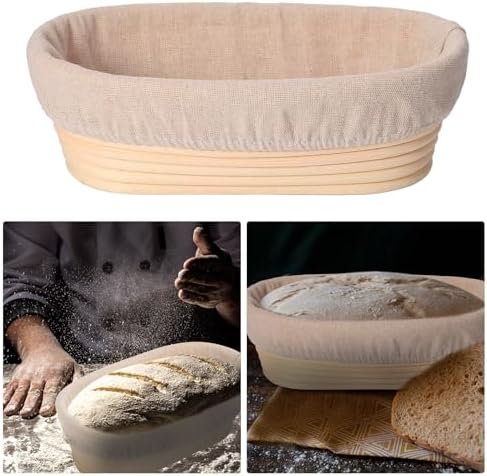 Gejoy 40 Sets Bread Proofing Baskets Bulk 10 Inch Banneton Dough Proofing Bow...