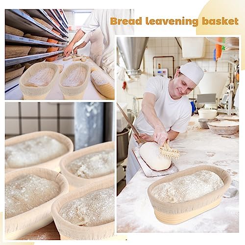 Gejoy 40 Sets Bread Proofing Baskets Bulk 10 Inch Banneton Dough Proofing Bow...