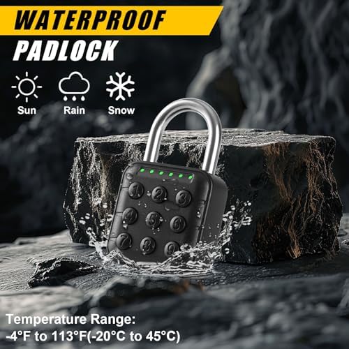 DELSWIN Combination Lock for Locker - 6-Digit Combo Lock Waterproof Smart Pad...