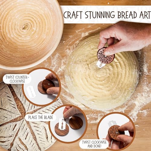 Superbaking Sourdough Banneton Bread Proofing Basket, 9" Round & 10&...